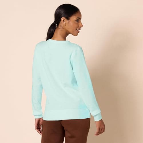 Amazon Essentials Women's Fleece Crewneck Pullover Sweatshirt (Available in Plus Size), Bright Aqua X-Large