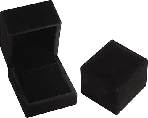 LAODA Black Color Luxury Velvet Stud Earring Box Multiple Use Necklace Pendant Earring Jewelry Gift Storage Holder Box(Jewelry not Included) — view 5