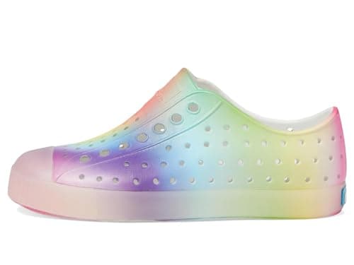 Native Shoes Unisex-Kids Jefferson Print Sneakers, Shell White/Translucent/Rainbow Blur, 3 Little Kid — view 4