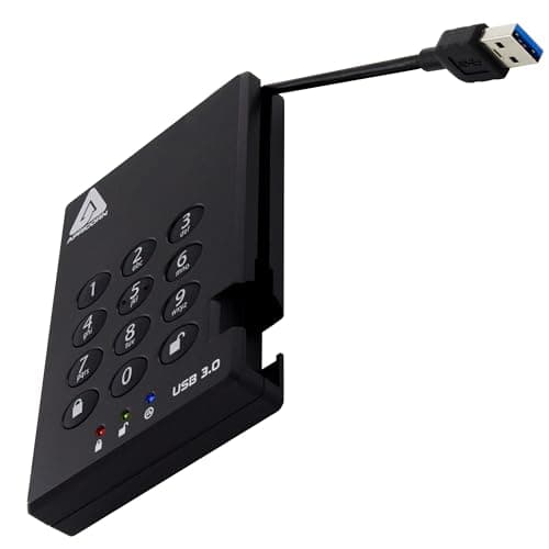 Apricorn 1TB Aegis Padlock USB 3.0 256-bit AES XTS Hardware Encrypted Portable External Hard Drive (A25-3PL256-1000) — view 5