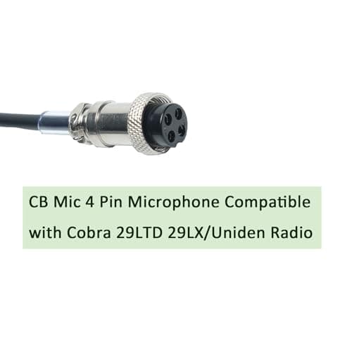 BVMAG CB Mic 4 Pin Microphone Compatible with Cobra 29LTD 29LX /Uniden Walkie Talkie Two Way Radio