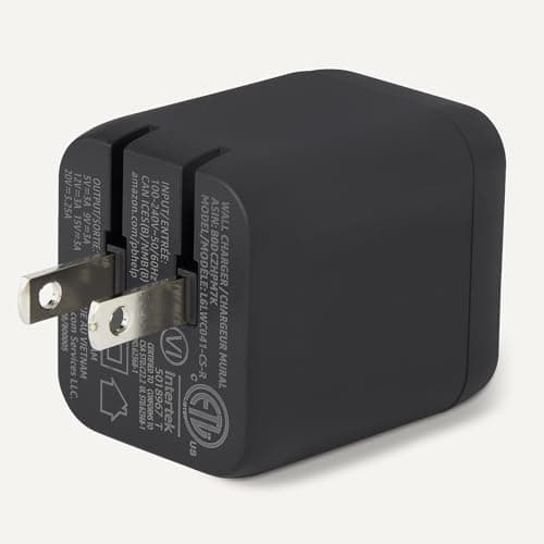 Amazon Basics 65W Fast Charging USB-C GaN Wall Charger, 1-Port PD 3.1, Compact with Foldable Plug for Laptops, Tablets, Phones, Black — view 3