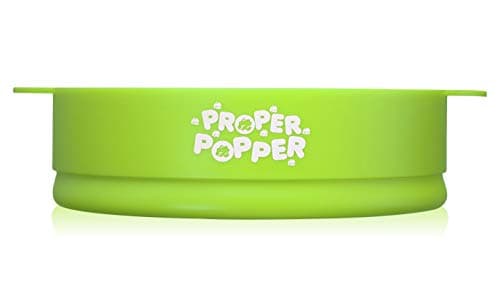 The Original Proper Popper Microwave Popcorn Popper, Silicone Popcorn Maker, Collapsible Bowl BPA Free & Dishwasher Safe - (Green) — view 3