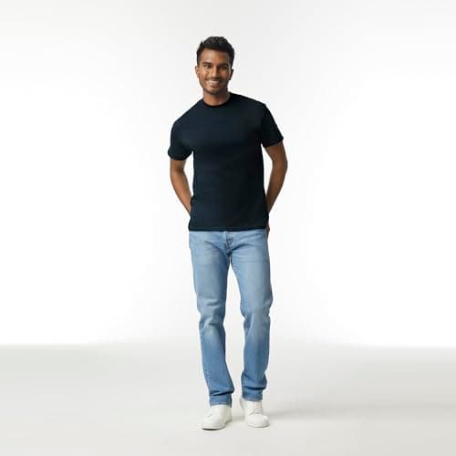 Gildan Adult Ultra Cotton T-Shirt, Style G2000, Multipack, Black (2-Pack), Large — view 2