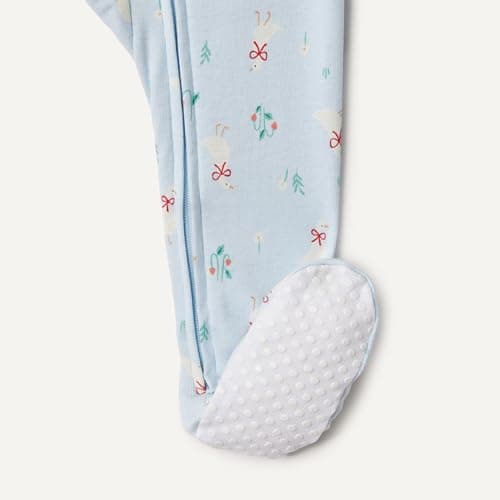 Amazon Essentials x Sofia Grainge Unisex Toddlers' Snug-Fit Cotton Footed Pajamas, Pack of 2, Light Blue Geese, 4T — view 2