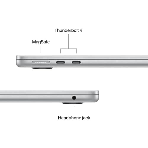 Apple 2026 MacBook Air 13-inch Laptop with M5 chip: Built for AI, 13.6-inch Liquid Retina Display, 16GB Unified Memory, 512GB SSD, 12MP Center Stage Camera, Touch ID, Wi-Fi 7; Silver — view 5
