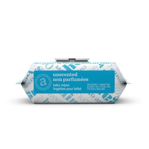 Amazon Elements Baby Wipes, Unscented, Hypoallergenic, Alcohol-Free, With Aloe and Vitamin E, 270 Count, Flip-Top Packs — view 2