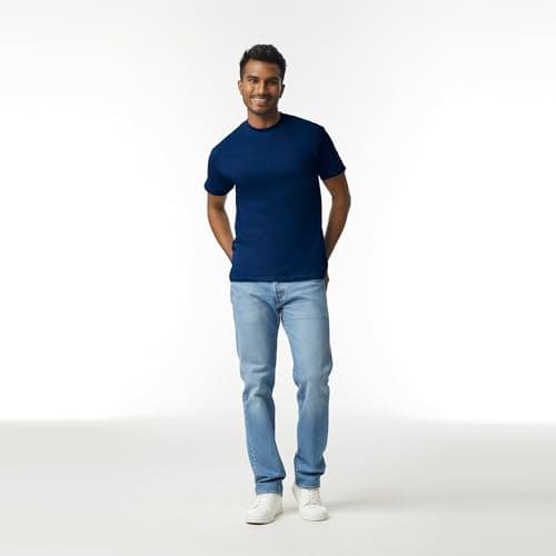 Gildan Adult Ultra Cotton T-Shirt, Style G2000, Multipack, Navy (2-Pack), X-Large — view 2