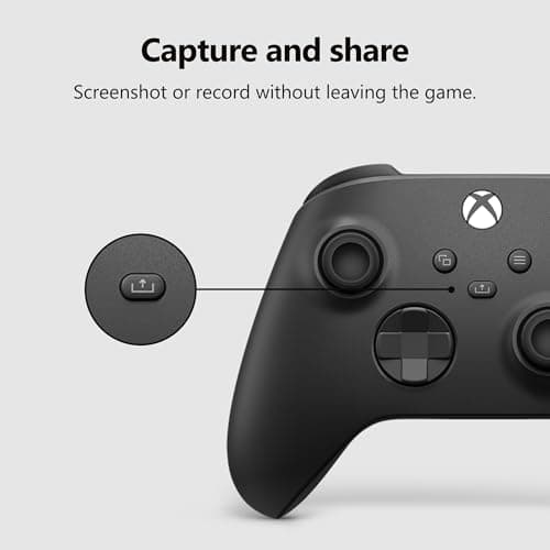 XBOX Wireless Gaming Controller | Carbon Black | Console, PC, & Cloud Devices | Textured Grip | Wireless, Bluetooth, USB-C Connectivity — view 3