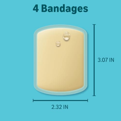 Amazon Basics Hydrocolloid Gel Bandages, Large Wound Dressing 4 Count — view 2