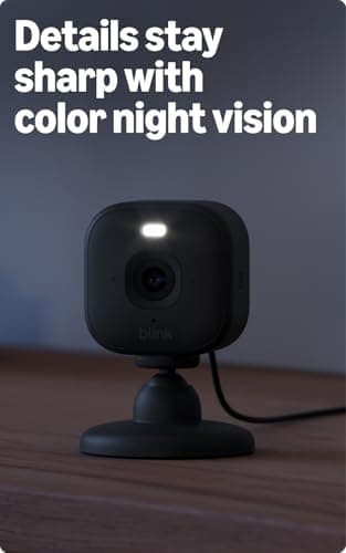 Blink Mini 2K+ (newest model) – Plug-in Home & Pet Indoor Security Camera with 2K video resolution, night vision, enhanced audio, motion detection – 1 camera (Black) — view 3