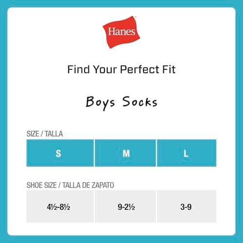 Hanes Boys' Crew Socks, 14 Pairs, Stretch-Cotton Socks for Boys, Moisture-Wicking, Cushioned — view 3