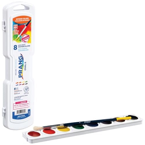 Prang Oval Pan Watercolor Paint Set, 8 Assorted Colors, 1 Count — view 4