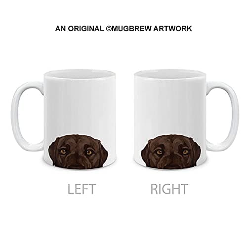 MUGBREW Chocolate Brown Labrador Retriever Dog Ceramic Coffee Mug Tea Cup, 11 OZ