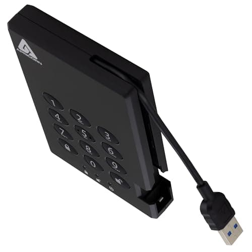 Apricorn 1TB Aegis Padlock USB 3.0 256-bit AES XTS Hardware Encrypted Portable External Hard Drive (A25-3PL256-1000) — view 3