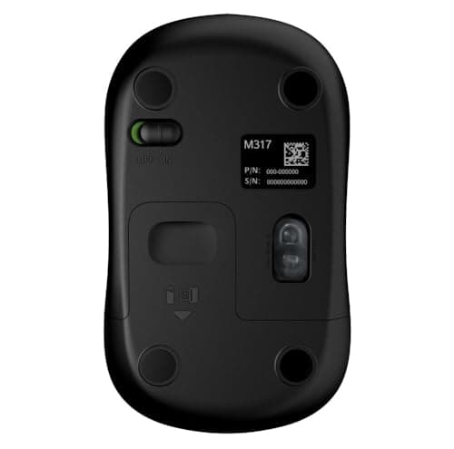 Logitech M317 Wireless Mouse, 2.4 GHz with USB Receiver, 1000 DPI Optical Tracking, 12 Month Battery, Compatible with PC, Mac, Laptop, Chromebook - Blue — view 3