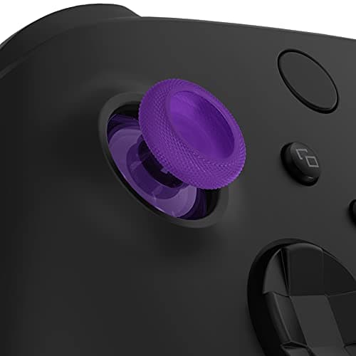 eXtremeRate Replacement Thumbsticks for Xbox Core Wireless Controller, Joysticks Repair Kit for Xbox Series X/S Controller, Custom Analog Stick Buttons for Xbox One S/X/Elite - Clear Atomic Purple