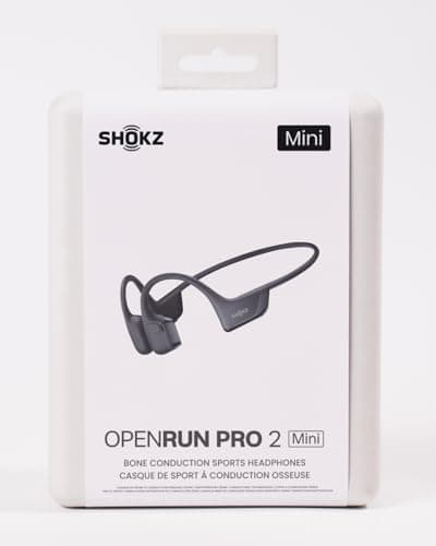 SHOKZ OpenRun Pro 2-Bone Conduction Headphones,Open-Ear Bluetooth Wireless Sport Earphones for Running,Workouts-Sweat Resistant,Comfortable Fit-Deep Bass,Smart Mic,Reflective Strip,Mini,Black