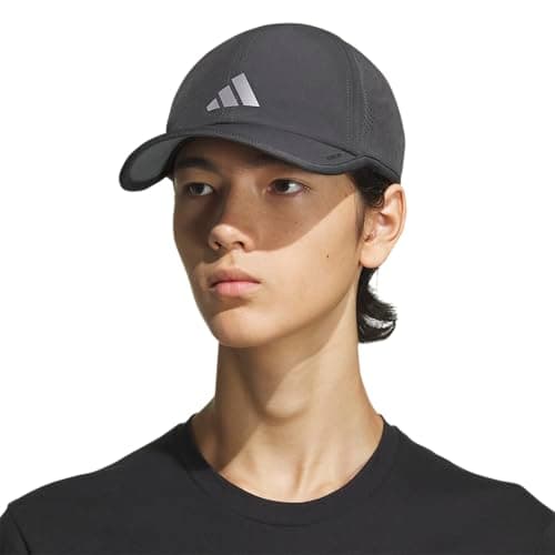 adidas Men's Superlite Hat – Lightweight Moisture-Wicking Cap for Workout and Training, Grey Six/Silver Metallic/3, OSFA — view 4