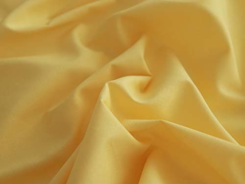 COTTONVILL 20COUNT Cotton Solid Quilting Fabric (10inch square, 13-Maize)