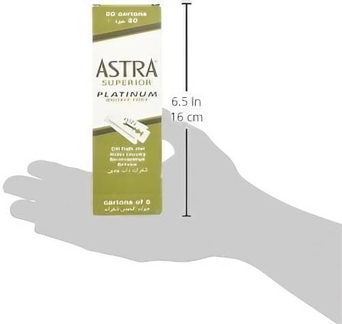 Astra Platinum Double Edge Safety Razor Blades,100 Blades (20 x 5) — view 3