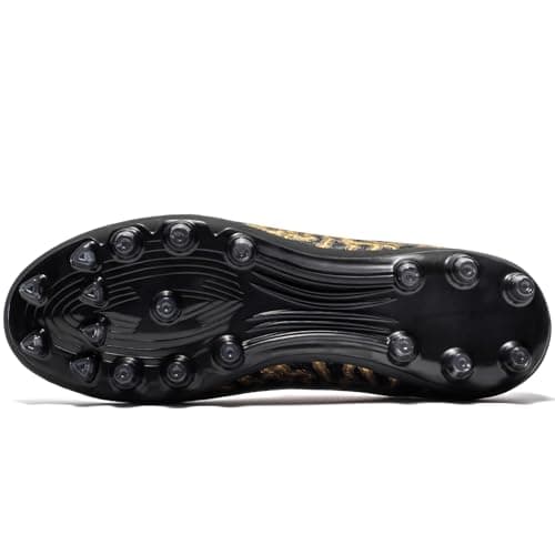 HRJR Kids Soccer Cleats Boys Turf Athletic Outdoor Football Shoes Black 4 — view 3