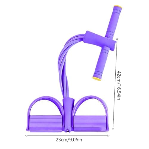 6-Tube Pedal Puller Resistance Band Multifunction Elastic Tension Rope for Full Body Workout Fitness Bands Strength Training Yoga Stretching Slimming Home Gym Exercise Equipment