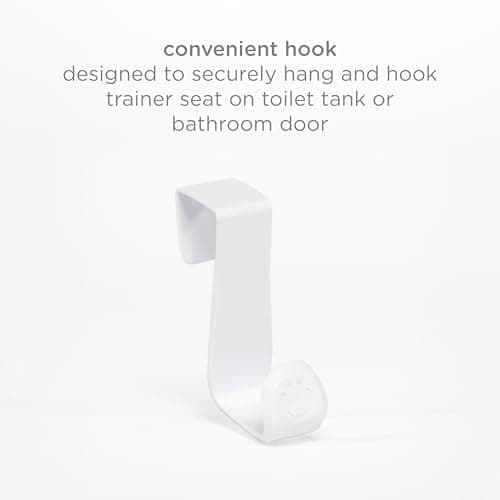 Ubbi Multi-Use Potty Training Hook, Hangs Over Toilet Tank or Door, White — view 2