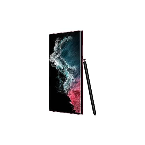 Samsung Galaxy S22 Ultra 5G Burgundy 256GB - 6.8" 120 Hz AMOLED Display, 108MP+12MP+10MP+10MP Rear Camera, 40MP Selfie Camera, 8K Video, S-Pen included (CAD Version & Warranty)