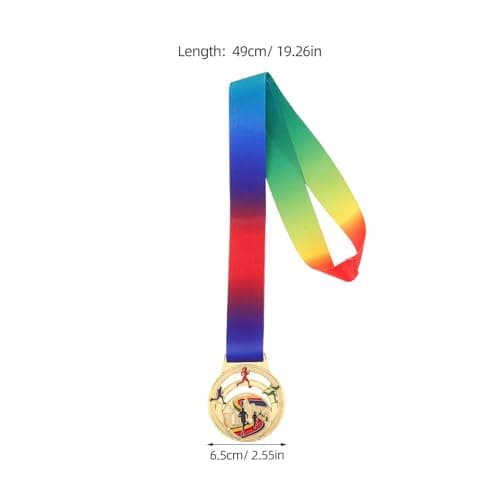 Veemoon Zinc Alloy Running Medals with Ribbon – Sports Award Prize Medals for Track Competitions and Outdoor