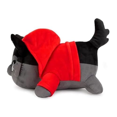Aplushuman Red-Coated Wolf Cat Plush - Alien Invasion Cat Collection - 100% Embroidered Plushie - Cat Stuffed Animal Collectible (Red-Coated Wolf Cat) — view 2