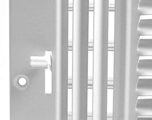 HVAC Premium 10"w X 6"h 2-Way - Flat Stamped Face Steel Supply Diffuser - Vent Duct Cover - Grille Register - High Airflow - White [Outer Dimensions: 11.75"w X 7.75"h]