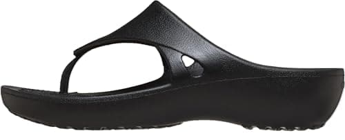 Crocs Women's Kadee Wedge Lightweight Platform Flip Flop Sandals, Black, Size 7 — view 3