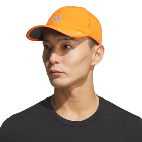 adidas Men's Superlite Hat – Lightweight Moisture-Wicking Cap for Workout and Training, Pure Orange/Silver Metallic/White/3, OSFA — view 4