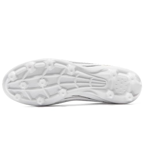 HRJR Mens Soccer Cleats Football Cleats Turf Athletic Sneaker White 7 — view 4