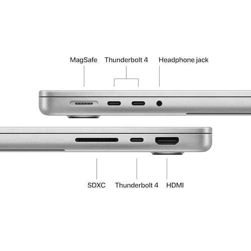 Apple 2025 MacBook Pro Laptop with Apple M5 chip with 10‑core CPU and 10‑core GPU: Built for AI, 14.2-inch Liquid Retina XDR Display, 16GB Unified Memory, 1TB SSD Storage; Silver — view 5