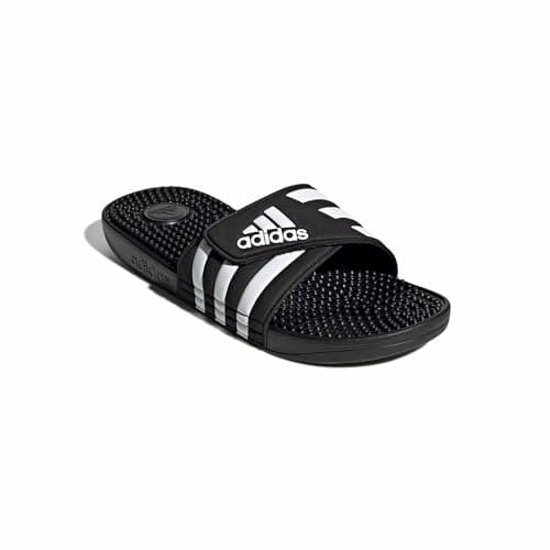 adidas Performance adissage Sandal, black/white/black, 10 M US — view 4