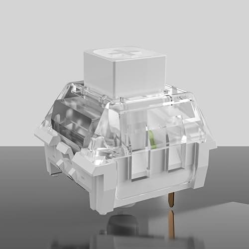 Kailh Box White Pro Switches for mx Mechanical Keyboard,3-Pin Thick Clicky/Firm Response/Gaming/RGB/Crisp Sound Switches(Box White Pro 10pcs)