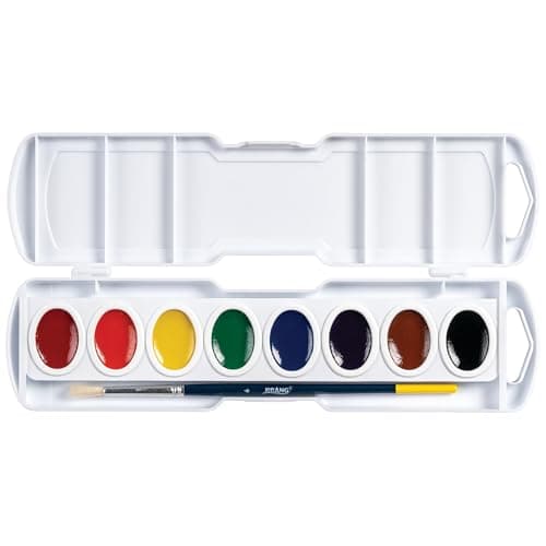 Prang Oval Pan Watercolor Paint Set, 8 Assorted Colors, 1 Count — view 3