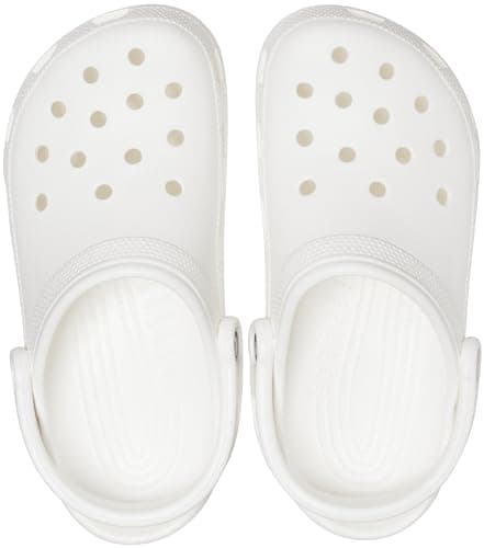 Crocs Unisex-Adult Classic Clogs, White, 9 Men/11 Women — view 3
