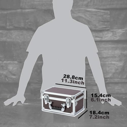 Collectable Trading Card Cases, Toploaders Storage Box, Magnetic Card Storage Hard Cabinet, Graded Card Storage Case, Sports & Trading Collector Storage Box (Coffee, Small)