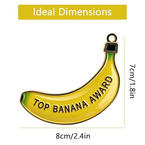 YUJUE Top Banana Medals - 3-Inch Top Banana Award for Outstanding Achievements, Unique and Funny Trophy for Adults, Coaches, Teachers, and Team Leaders