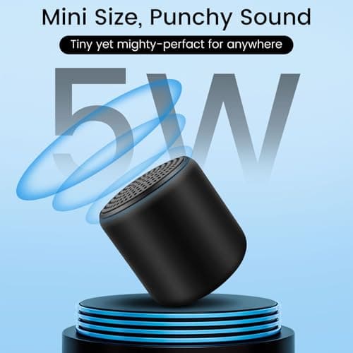 Mini Bluetooth Speaker – Small Portable Tiny Bluetooth Speakers Wireless with TWS Stereo, 5W HD Sound, Bluetooths 5.3, 8H Playtime – Ideal Travel Speaker for Car,Outdoors, Home & Office(1 Pcs) — view 3