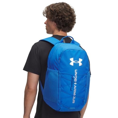 Under Armour Unisex Hustle Sport 6.0 Backpack, (402) Blue Atlantis/Black/Metallic Silver, One Size Fits Most — view 4