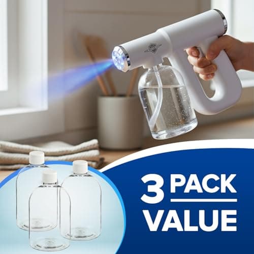 Replacement Spray Bottles for Nano Spray Gun, Universal Fit, 3 Pack, 12 oz