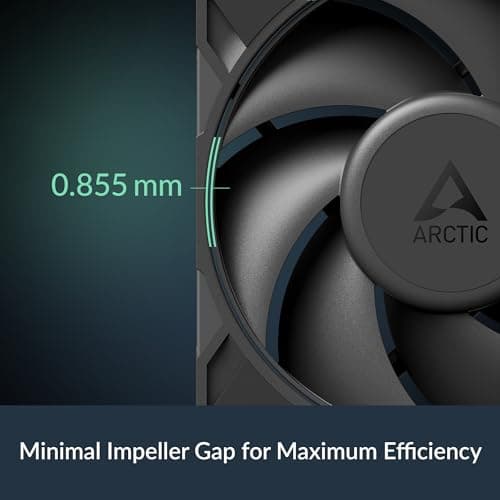ARCTIC P12 Pro LN - Low-Noise Premium Fan, 120 mm PWM Fan, 450-2000 RPM, 0 RPM <5% PWM, Fluid Dynamic Bearing, 4-Pin - Black — view 5