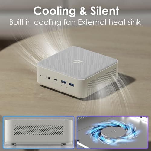 CyberGeek High-Performance Mini PC AMD Ryzen 7 5700U up to 4.3 GHz, Small Computer 16GB DDR4 RAM 512GB PCIe SSD, Mini Desktop PC Supports 4K Triple Display/WiFi/BT5.0/HDMI+DP/VESA Gaming/Office/Home — view 4