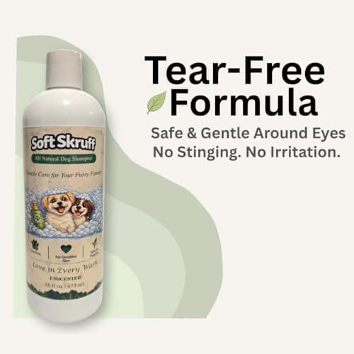 Soft Skruff Dog Shampoo for Sensitive Skin – Tear-Free, Gentle & Natural Formula – Safe for Puppies, Deodorizing & Daily Use – Unscented 16 oz — view 3