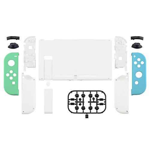 eXtremeRate DIY Replacement Shell Buttons for Nintendo Switch, Mint Green & Heaven Blue Back Plate for Switch Console, Housing Case with Buttons for Joycon Handheld Controller [Only Shell, NO Console]