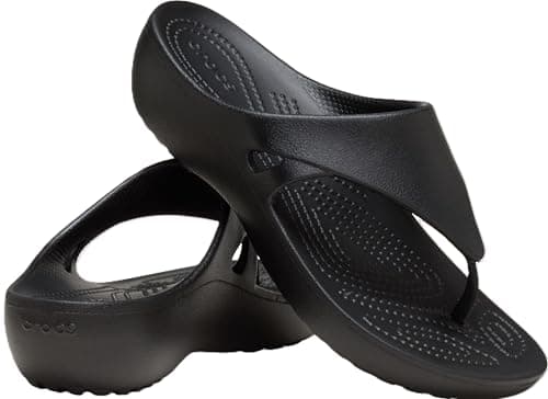 Crocs Women's Kadee Wedge Lightweight Platform Flip Flop Sandals, Black, Size 7
